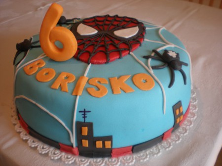 Spiderman - čokoládová torta